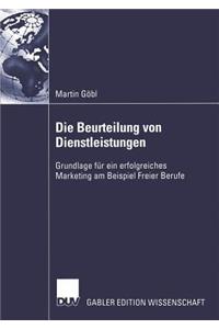 Die Beurteilung von Dienstleistungen
