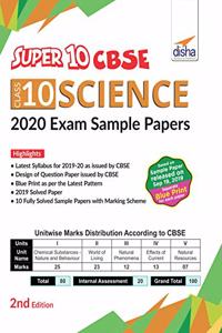 Super 10 CBSE Class 10 Science 2020 Exam Sample Papers 2nd Edition