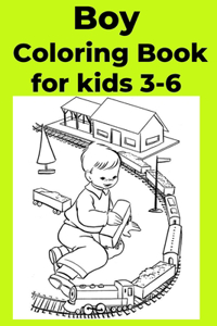 Boy Coloring Book for kids 3-6