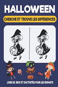 Halloween cherche et trouve les différences livre de Jeux et d'activités pour les enfants