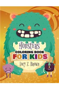 Monster coloring book for kids