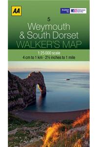 Walker's Map Weymouth and South Dorset