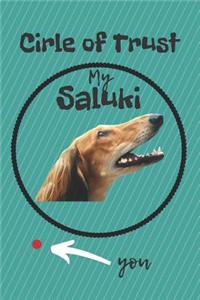 Circle of Trust My Saluki Blank Lined Notebook Journal