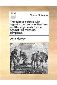 The question stated with regard to our army in Flanders