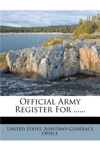 Official Army Register for ......
