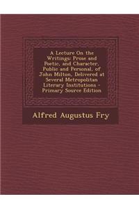 A Lecture on the Writings