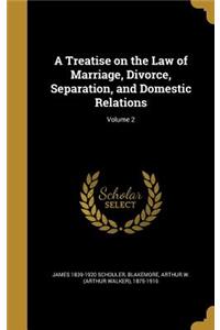 A Treatise on the Law of Marriage, Divorce, Separation, and Domestic Relations; Volume 2