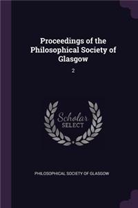 Proceedings of the Philosophical Society of Glasgow