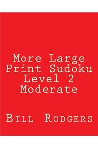 More Large Print Sudoku Level 2 Moderate