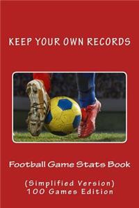 Football Game Stats Book