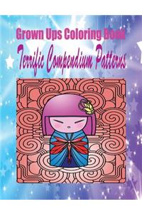 Grown Ups Coloring Book Terrific Compendium Patterns Mandalas