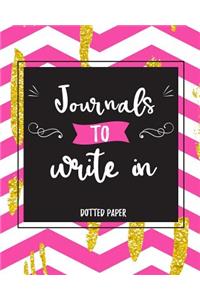 Journals To Write In Dotted Paper