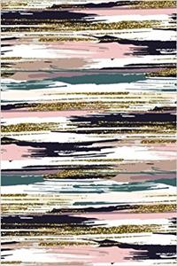 Paint and Glitter Brush Strokes Journal