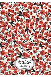 Rose and Bird Pattern: Notebook Journal Diary