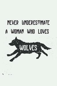 Never Underestimate A Woman Who Loves Wolves