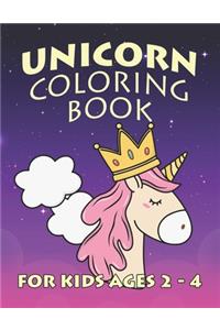Unicorn Coloring Book for Kids Ages 2-4