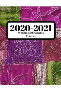 2020-2021 Weekly and Monthly Planner