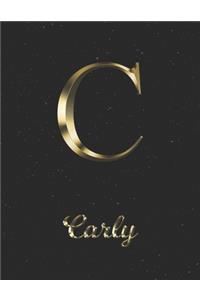 Carly: 1 Year Daily Planner (12 Months) - Yellow Gold Effect Letter C Initial First Name - 2020 - 2021 - 365 Pages for Planning - January 20 - December 20 