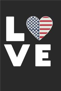 Love United States of America: Calendar, weekly planner, diary, notebook, book 105 pages in softcover. One week on one double page. For all appointments, notes and tasks that you 