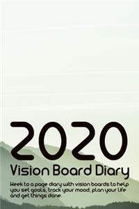 2020 Vision Board Diary - week to a page
