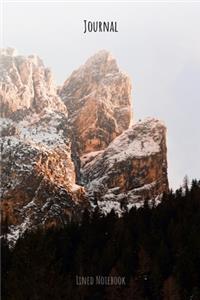 Snowy Mountain Journal Lined Notebook