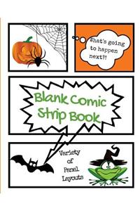 Blank Comic Strip Book Halloween