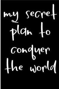 My Secret Plan to Conquer the World