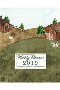 Weekly Planner 2019, 12 Months, January - December 2019