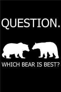 Question. Which Bear Is Best?