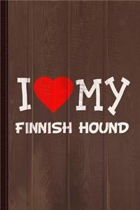 I Love My Finnish Hound Dog Breed Journal Notebook