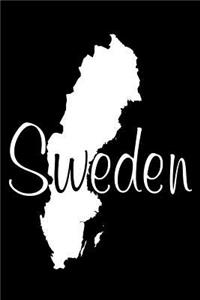 Sweden - Black Lined Notebook with Margins