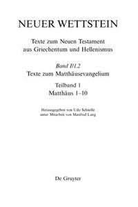 Texte Zum MatthÃ¤usevangelium: MatthÃ¤us 1-10