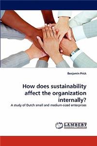 How does sustainability affect the organization internally?