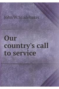 Our country's call to service
