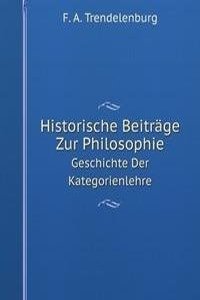 Historische Beitrage Zur Philosophie