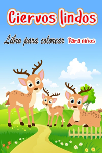 Ciervos lindos Libro para colorear