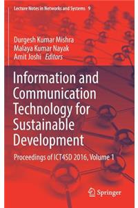 Information and Communication Technology for Sustainable Development