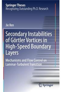 Secondary Instabilities of Görtler Vortices in High-Speed Boundary Layers