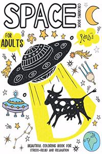 Space coloring book for adults