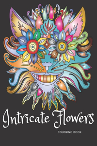 Intricate Flowers Coloring Book