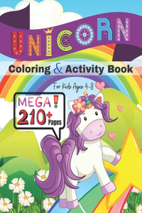 Unicorn Coloring and Activity Book for Kids Ages 4-8
