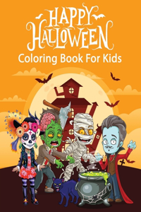 Happy Halloween Coloring Book For Kids