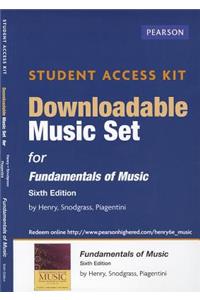 Downloadable Music Set for Fundamentals of Music Student Access Kit