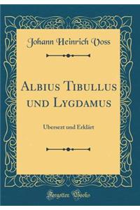 Albius Tibullus Und Lygdamus: ï¿½bersezt Und Erklï¿½rt (Classic Reprint)