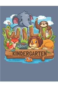 Wild About Kindergarten: Cute Jungle Animals Primary Composition Notebook For Handwriting Practice 100 Pages / 50 Sheets