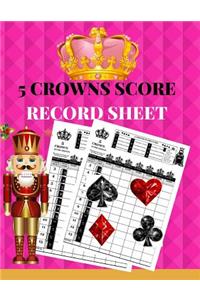 5 Crowns Score Record Sheet