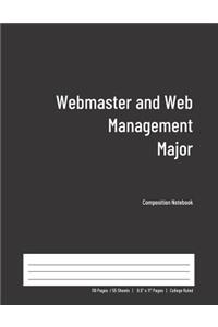 Webmaster and Web Management Major Composition Notebook