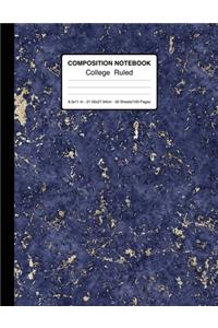 Composition Notebook College Ruled 8.5x11 In 21.59x27.94 50 Sheets/100 Pages
