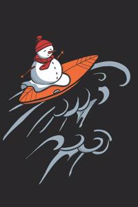 Surfing Snowman