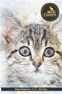Meow Covers Ruled Notebook- 6 X 9 - 100 Sites